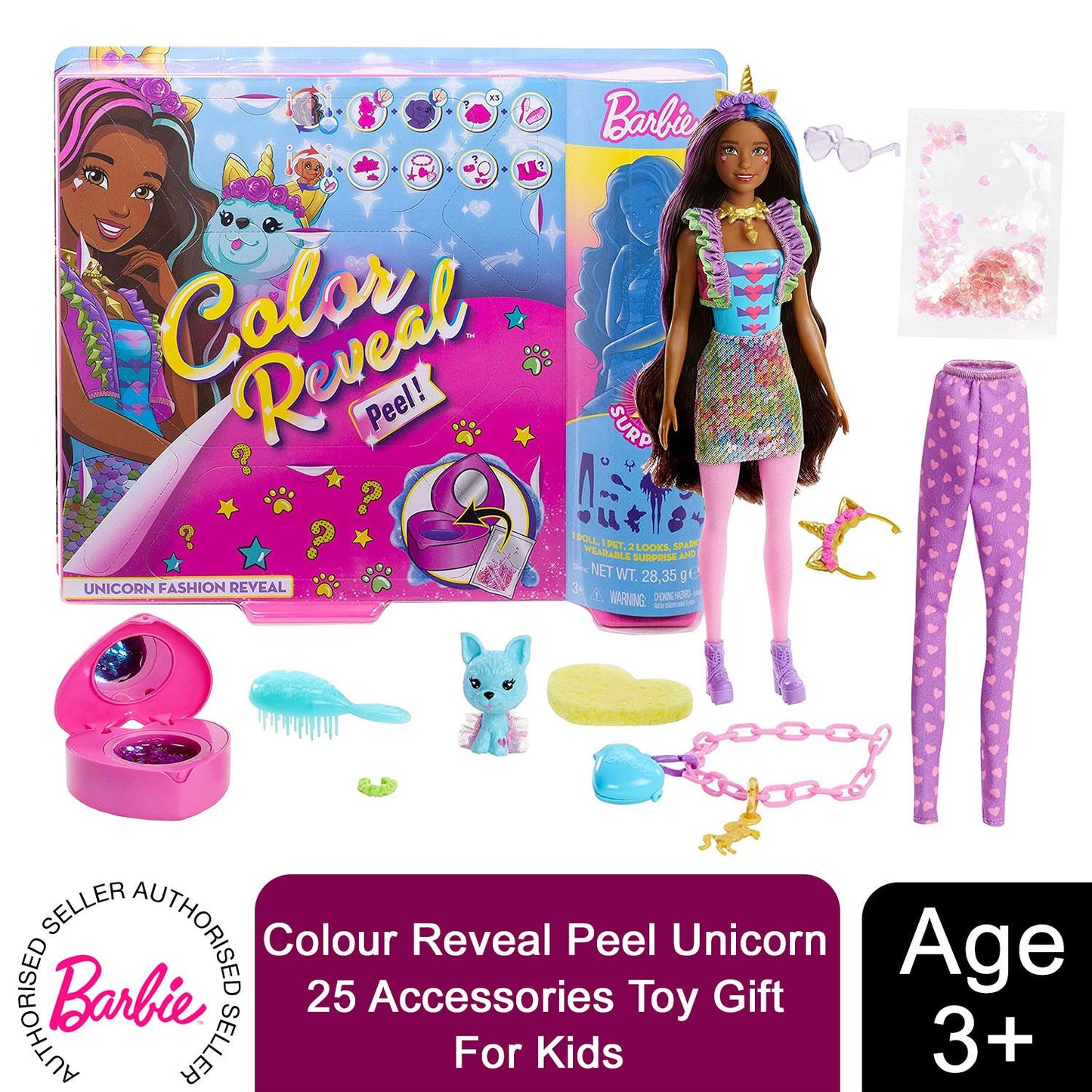 Barbie Colour Reveal Unicorn Doll Set