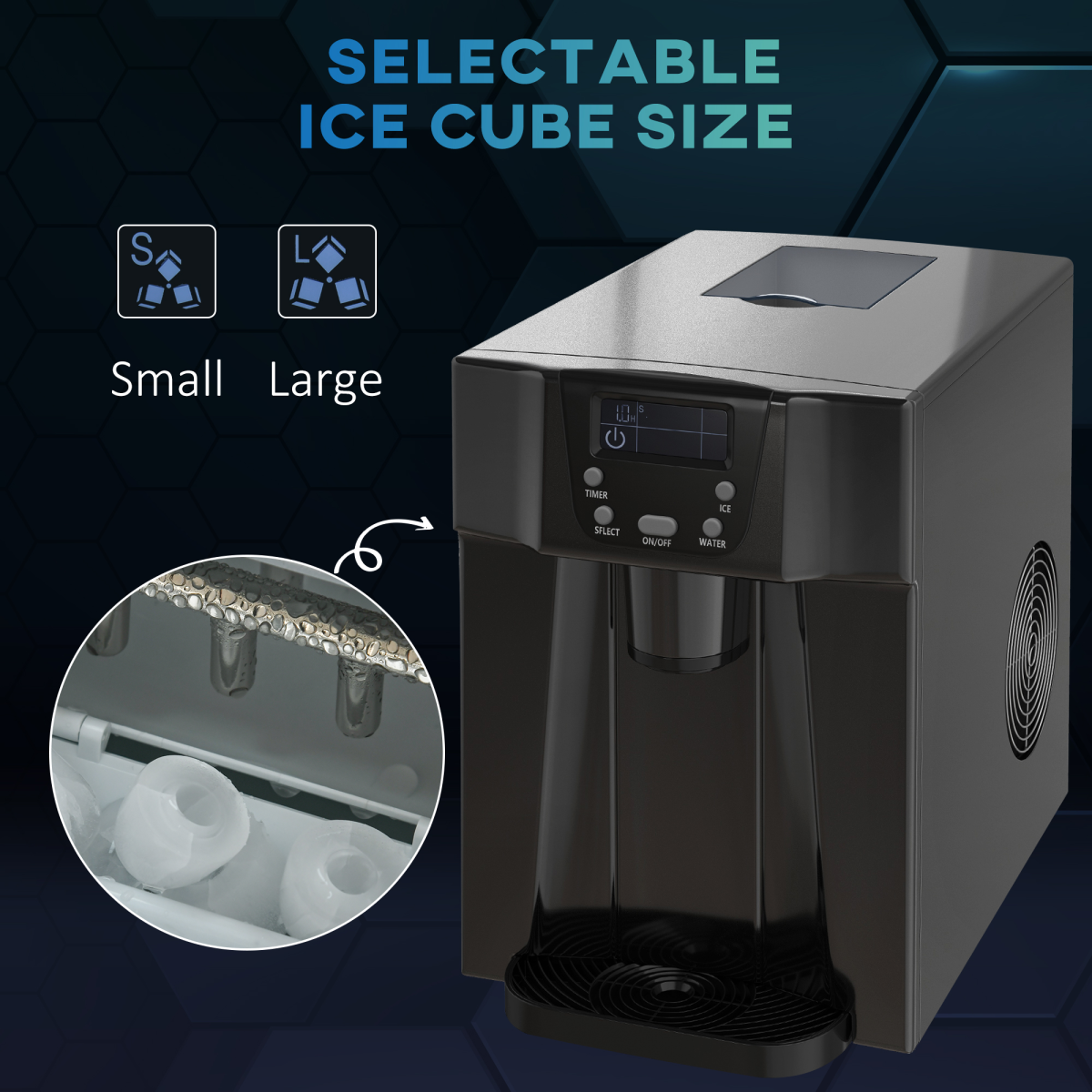 ChillMate Ice Maker & Water Dispenser – No Plumbing, Compact & Efficient!