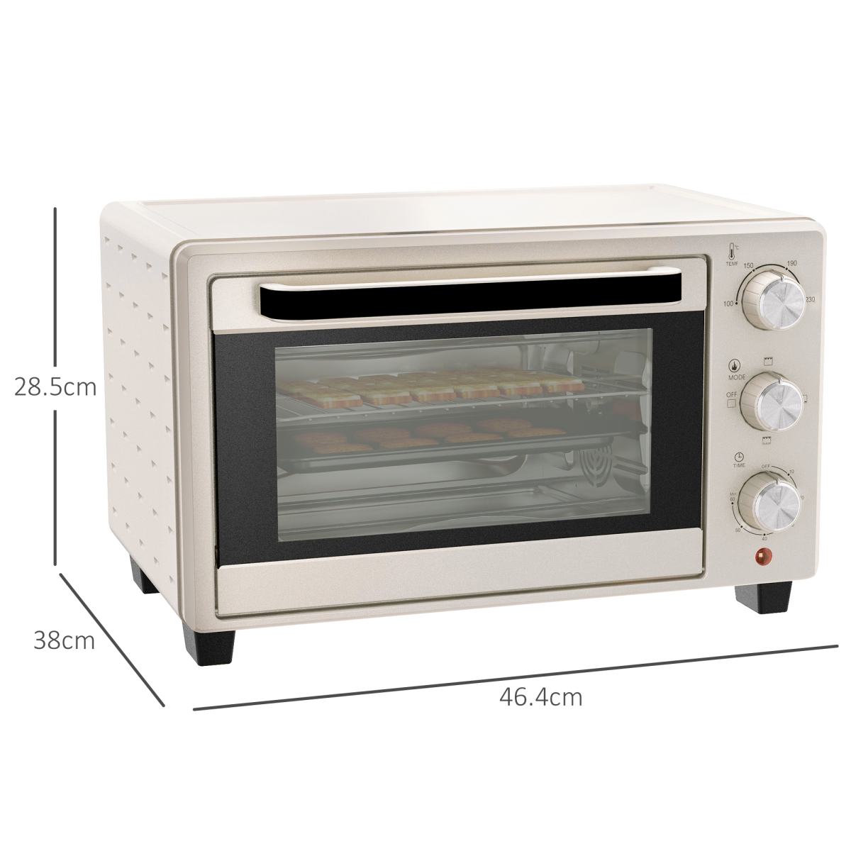 21L Compact Electric Oven with Adjustable Temp & Timer