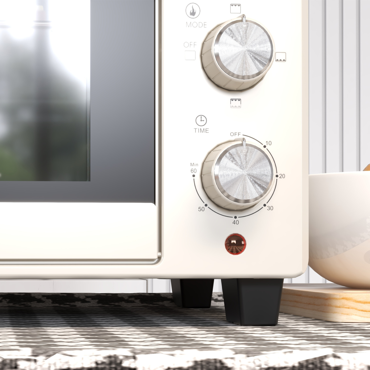 21L Compact Electric Oven with Adjustable Temp & Timer