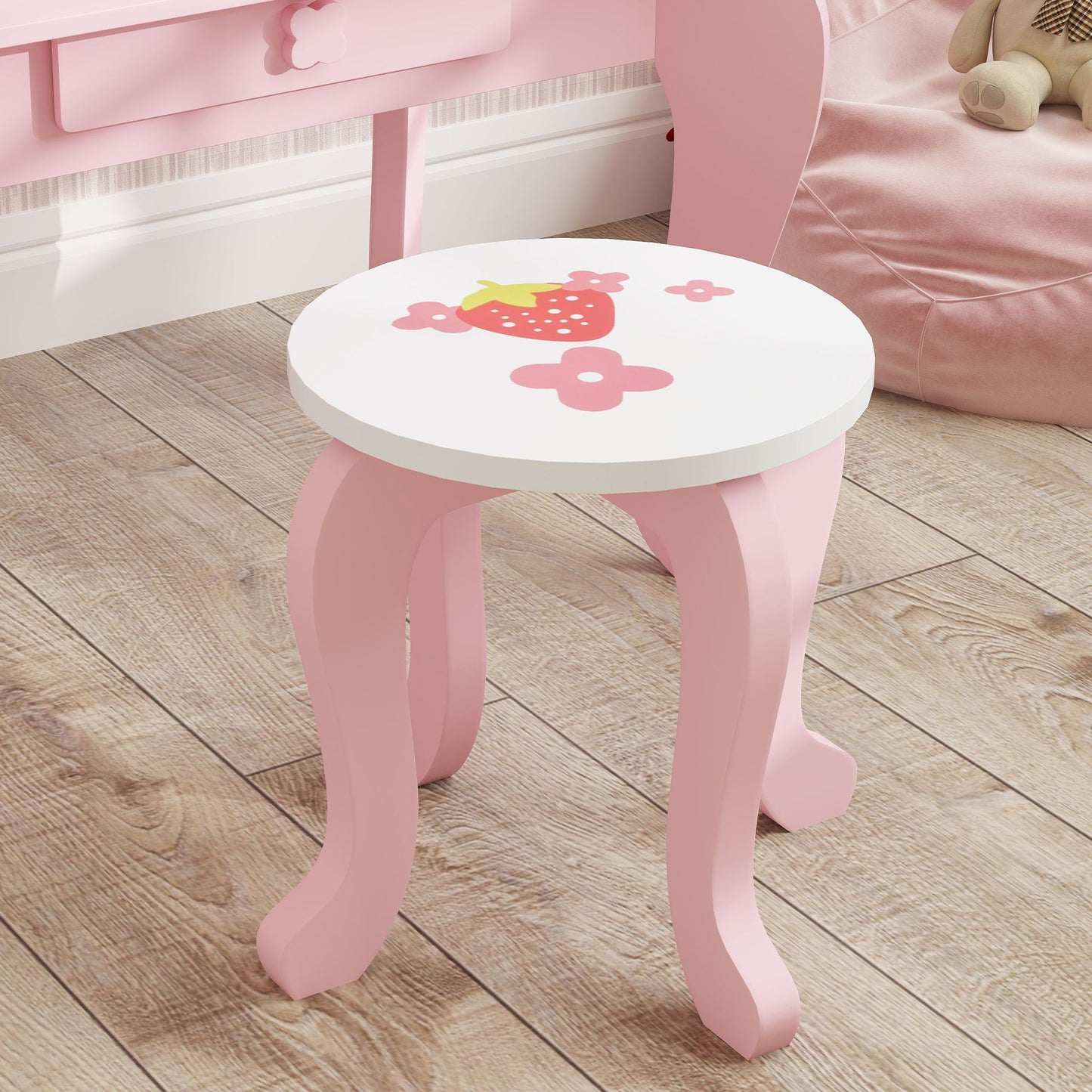 AIYAPLAY Enchanted Kids Vanity Set – 2-Piece Dressing Table with Stool