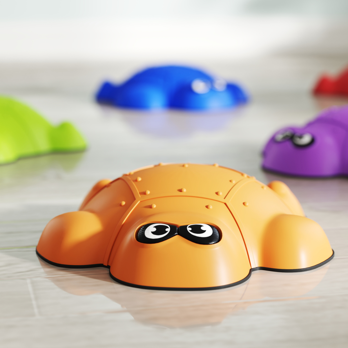 AIYAPLAY 9 PCS Colorful Turtle-Shaped Stepping Stones for Kids' Balance Fun