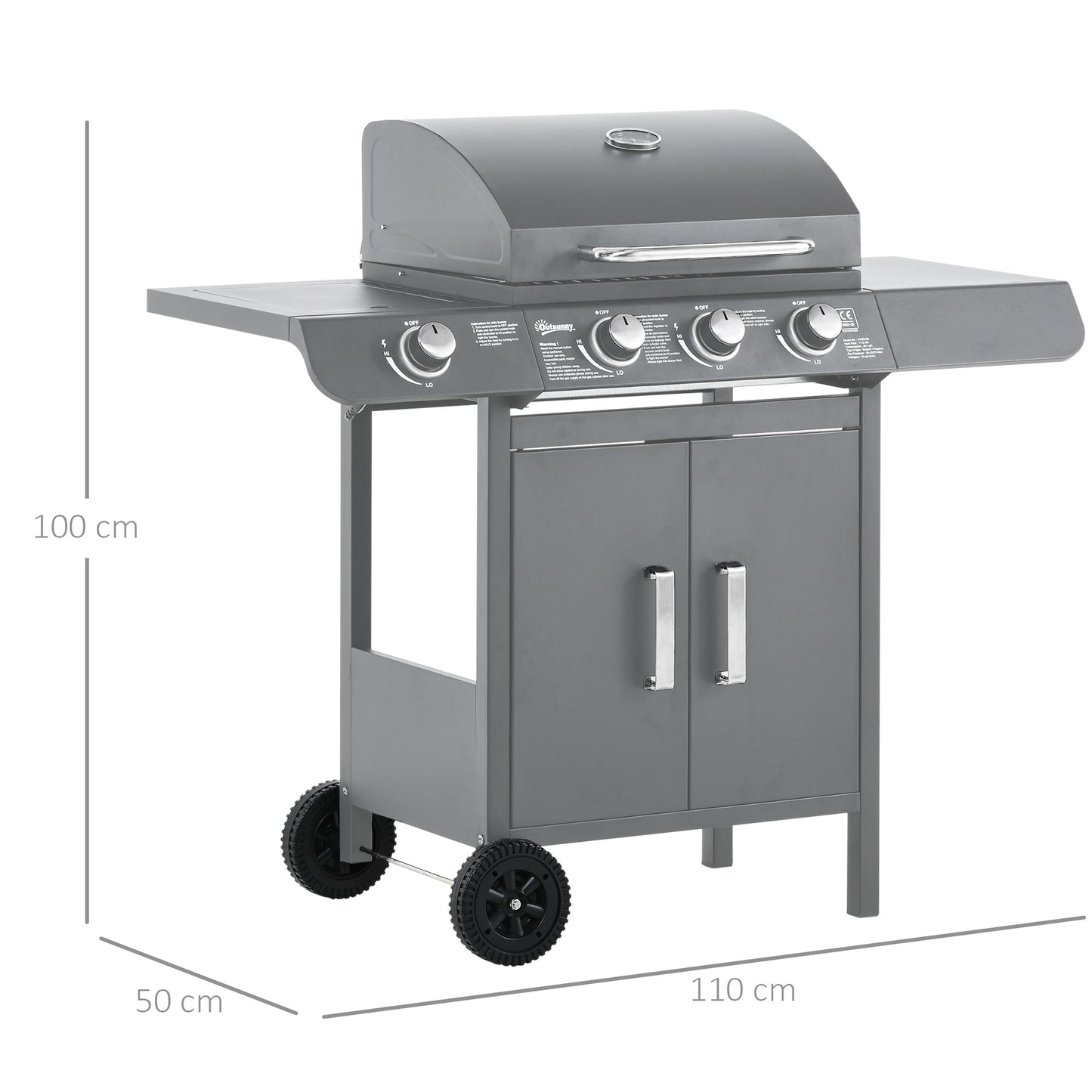 3+1 Burner Gas BBQ Grill