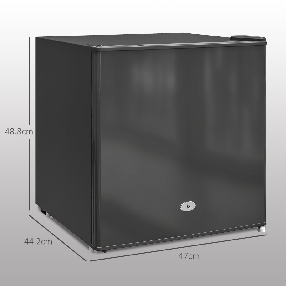 35L Compact Tabletop Freezer - Space-Saving Black Design with Keys