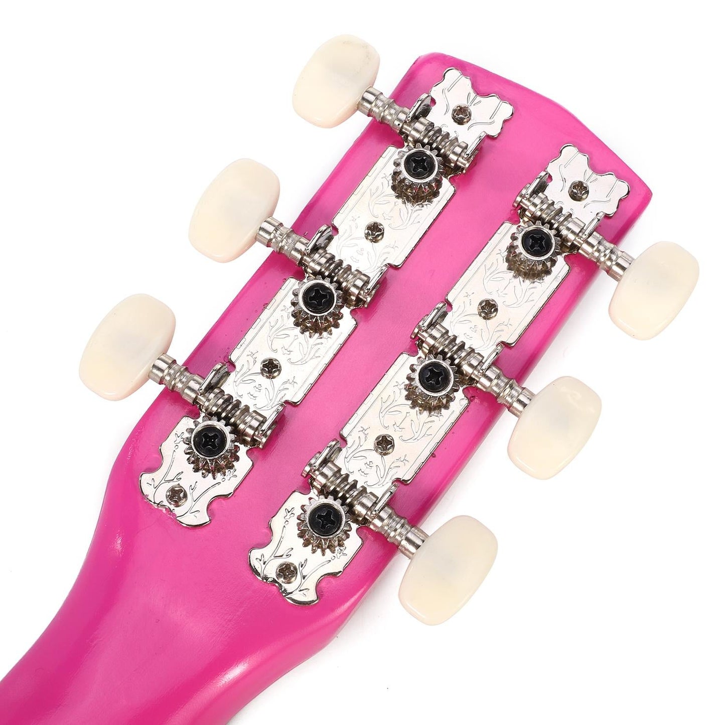 SOKA Pink Striped Wooden Guitar Interactive Musical Toy for Kids Ages 3+
