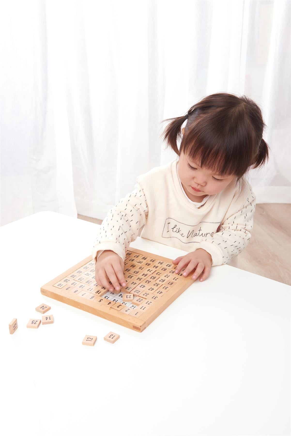 LELIN Wooden Hundred Board for Kids