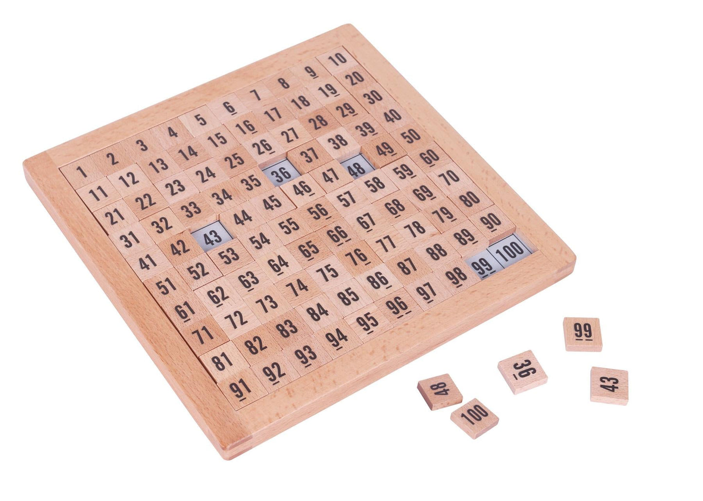 LELIN Wooden Hundred Board for Kids