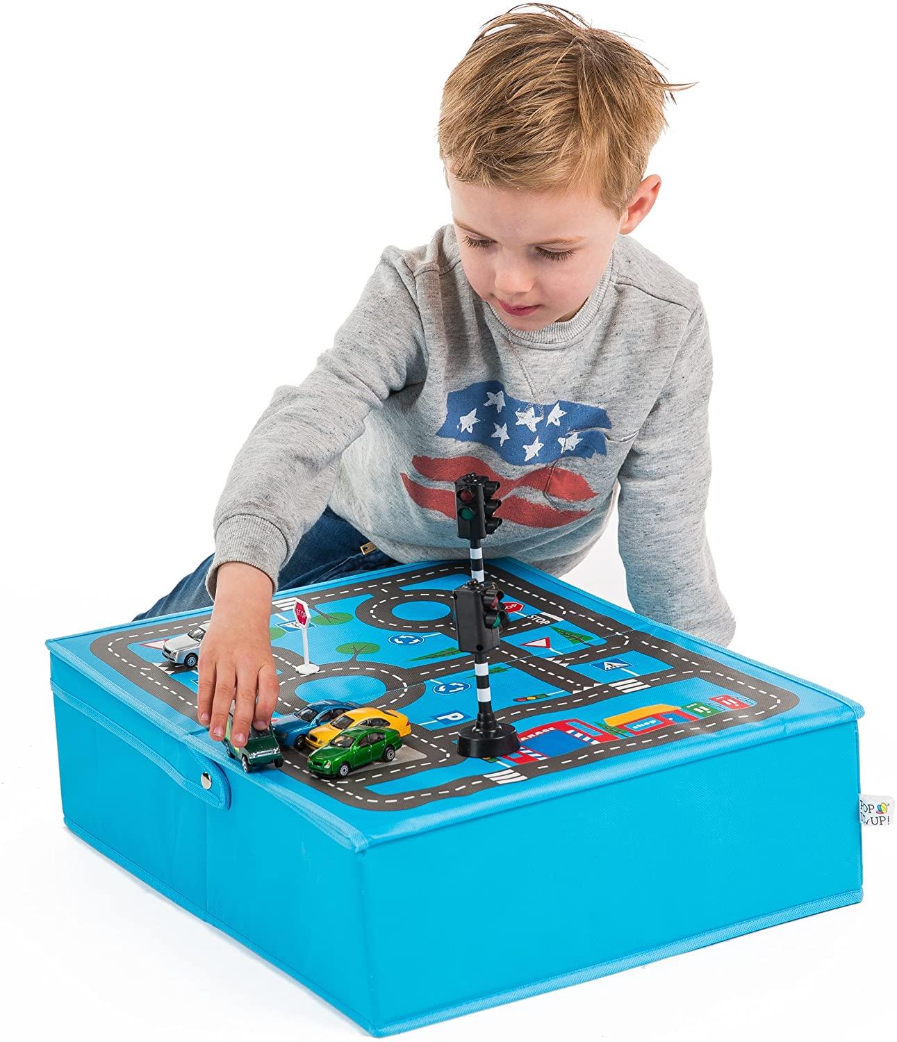 Pop-It-Up Garage Playset Road Mat & Foldable Storage