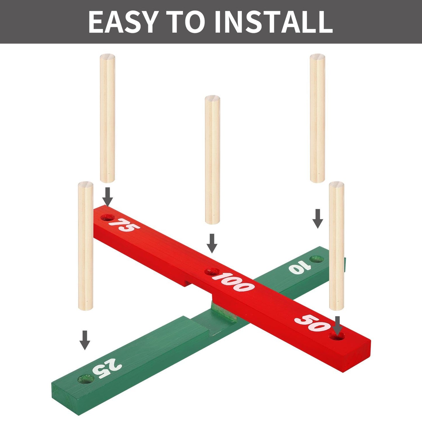 VINSANI Garden Quoits Game Outdoor Fun for Kids & Adults