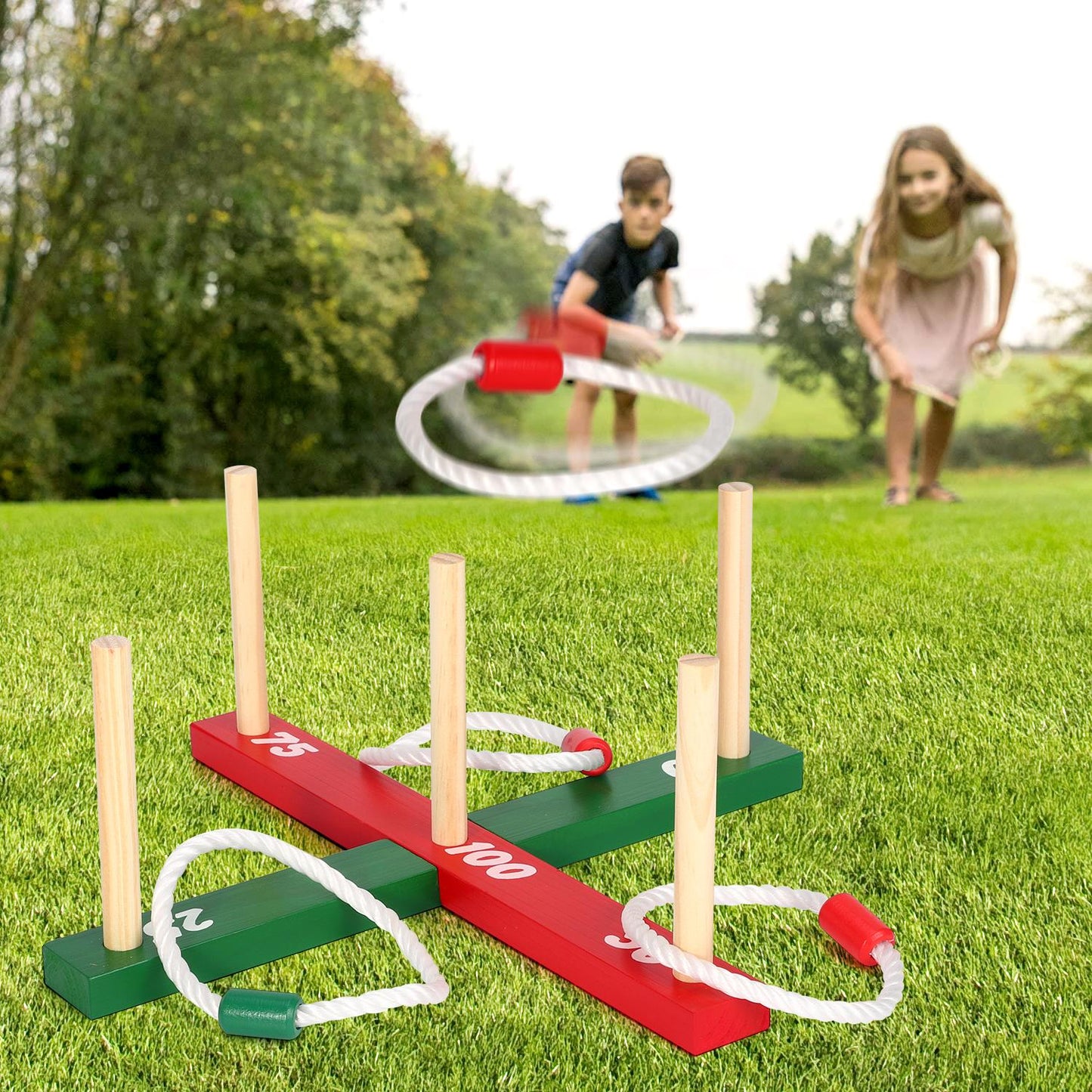VINSANI Garden Quoits Game Outdoor Fun for Kids & Adults