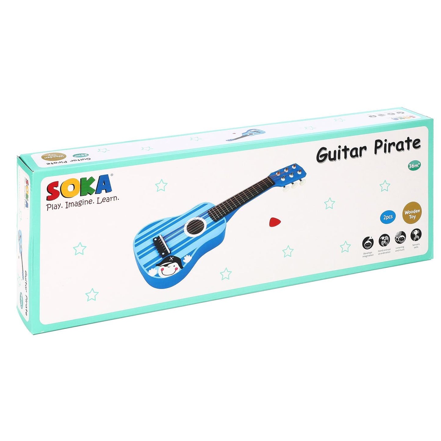 Rock Star Kids Wooden Pirate Guitar