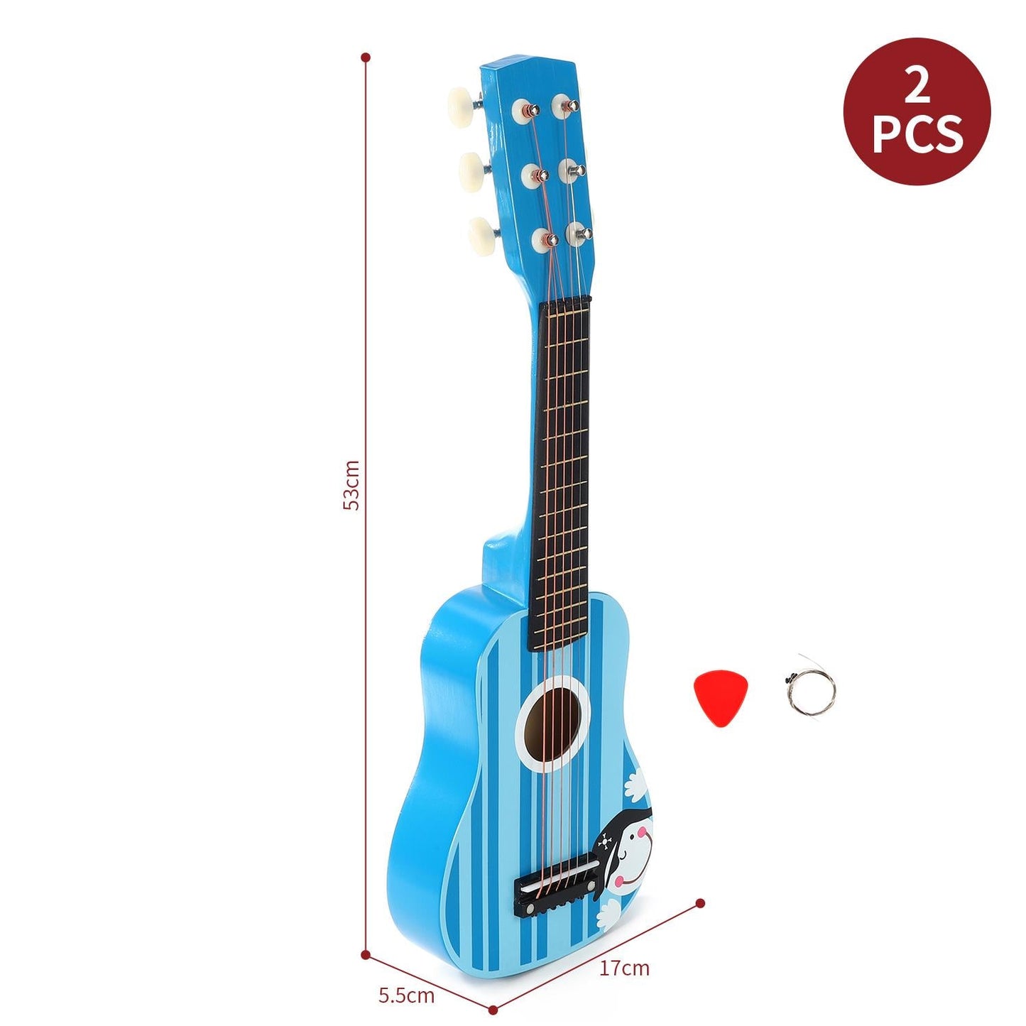 Rock Star Kids Wooden Pirate Guitar