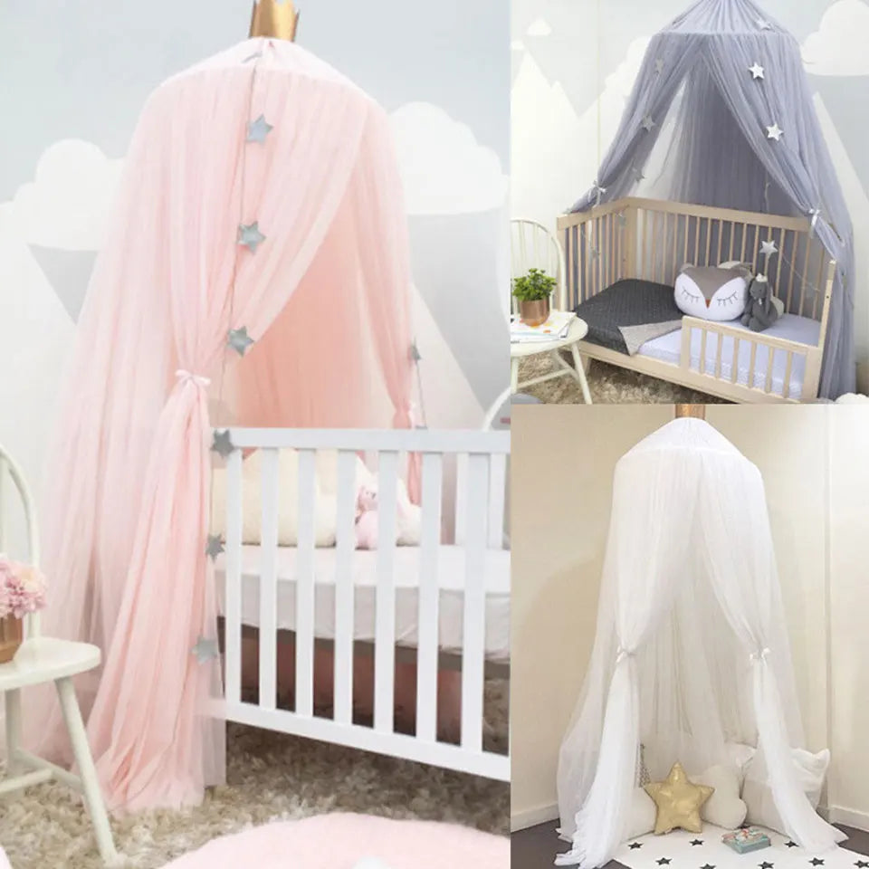 Baby Bed Canopy Mosquito Net – Hanging Crib Tulle Curtains for Nursery & Children’s Room Decor