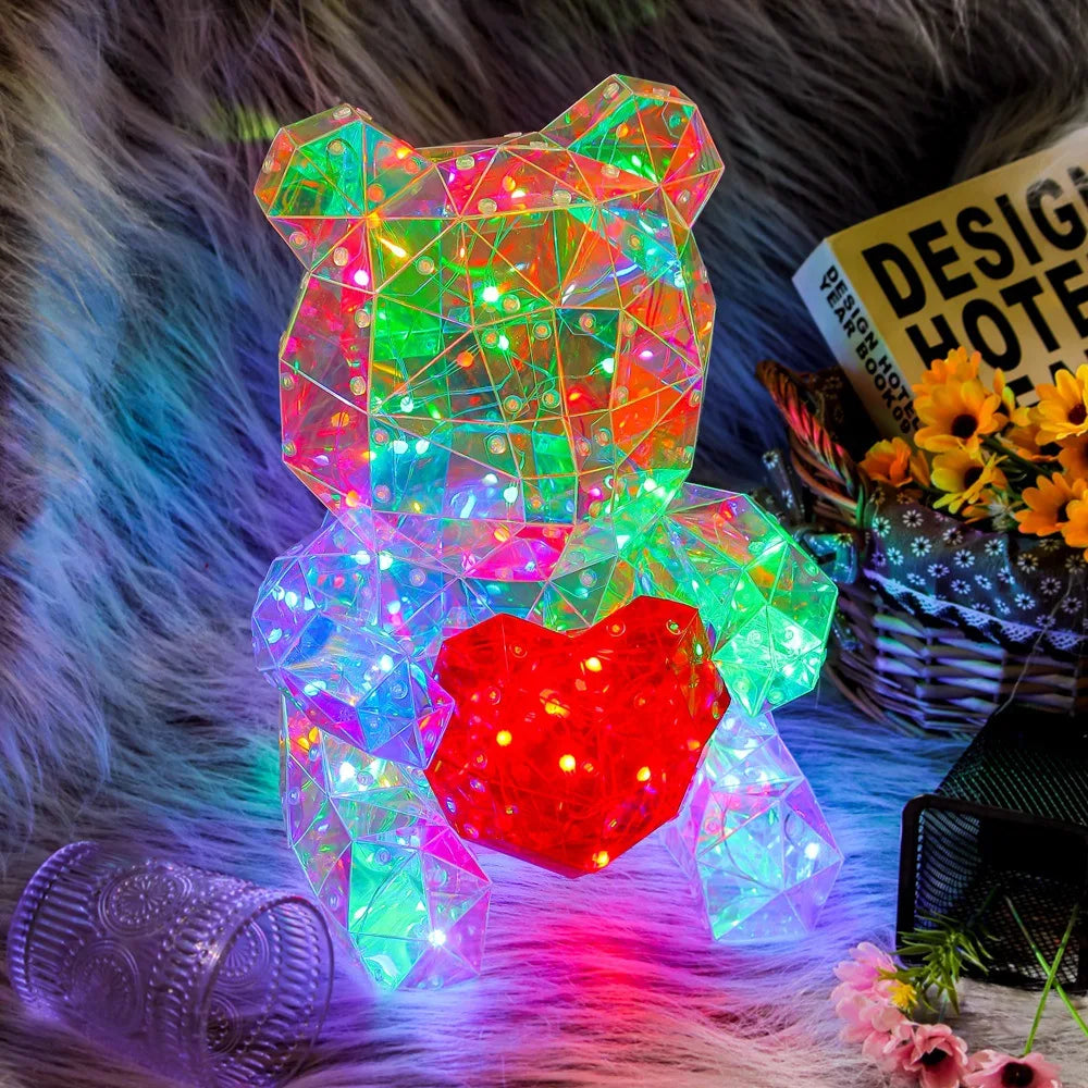 Colorful Glowing Teddy Bear