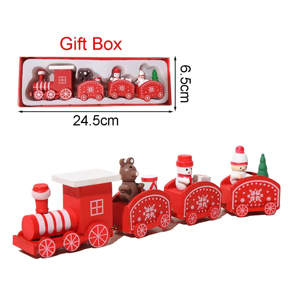Wooden Christmas Train Decoration – Moving Train Ornament for Home, Tree & New Year Holiday Gifts 2025