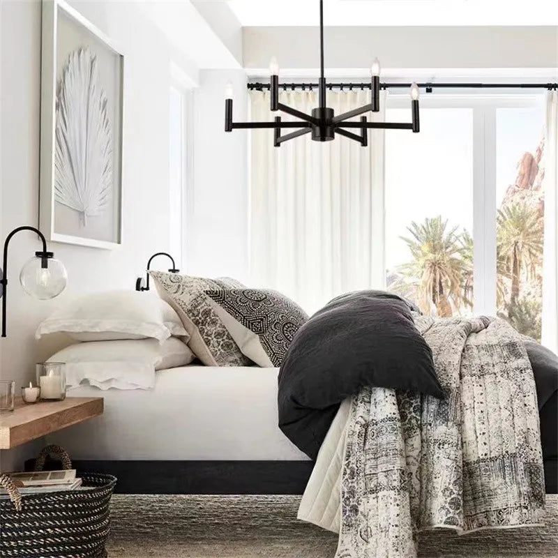 Modern Industrial 6 & 8-Light Pendant Chandelier - 2 Sizes