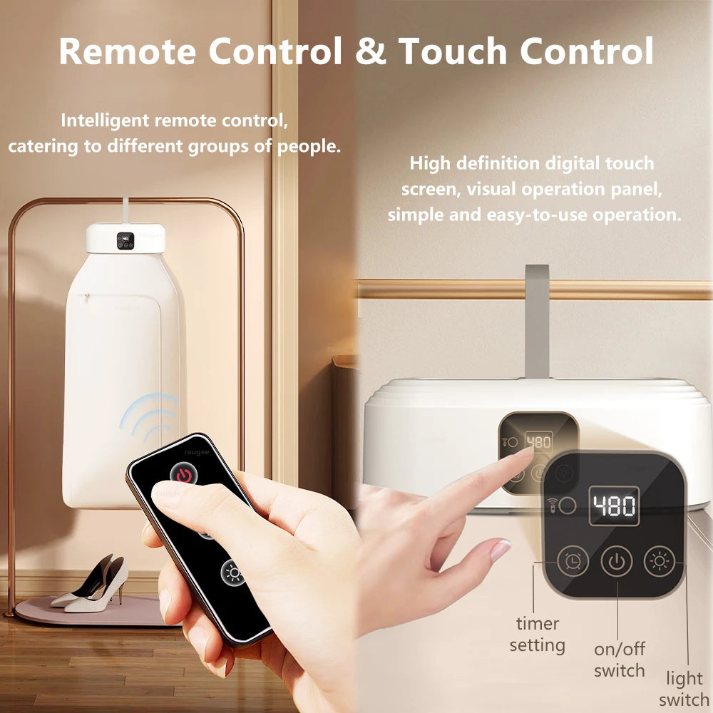 Portable Electric Clothes Dryer – Foldable Laundry Dryer with UV Sterilization for Home & Travel