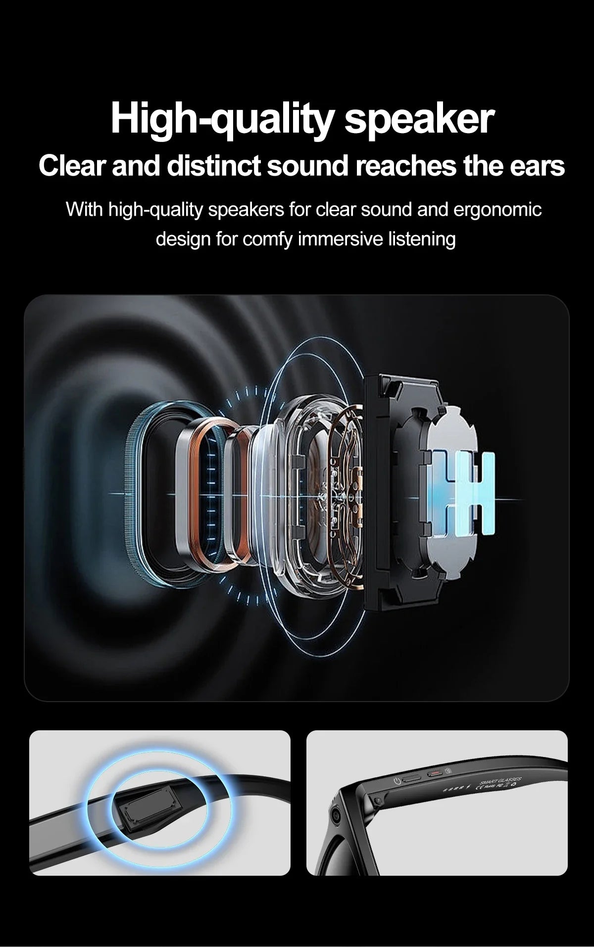 Smart Bluetooth Camera Glasses