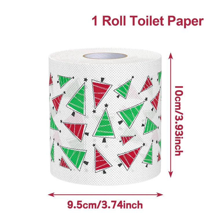 Christmas Toilet Paper Roll – Funny Merry Christmas & Happy 2026 New Year Tissue for Holiday Bathroom Décor