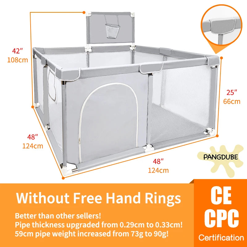 PANGDUBE Baby Playpen – Indoor Safety Fence & Ball Pit Playground for Kids 6 Months to 6 Years