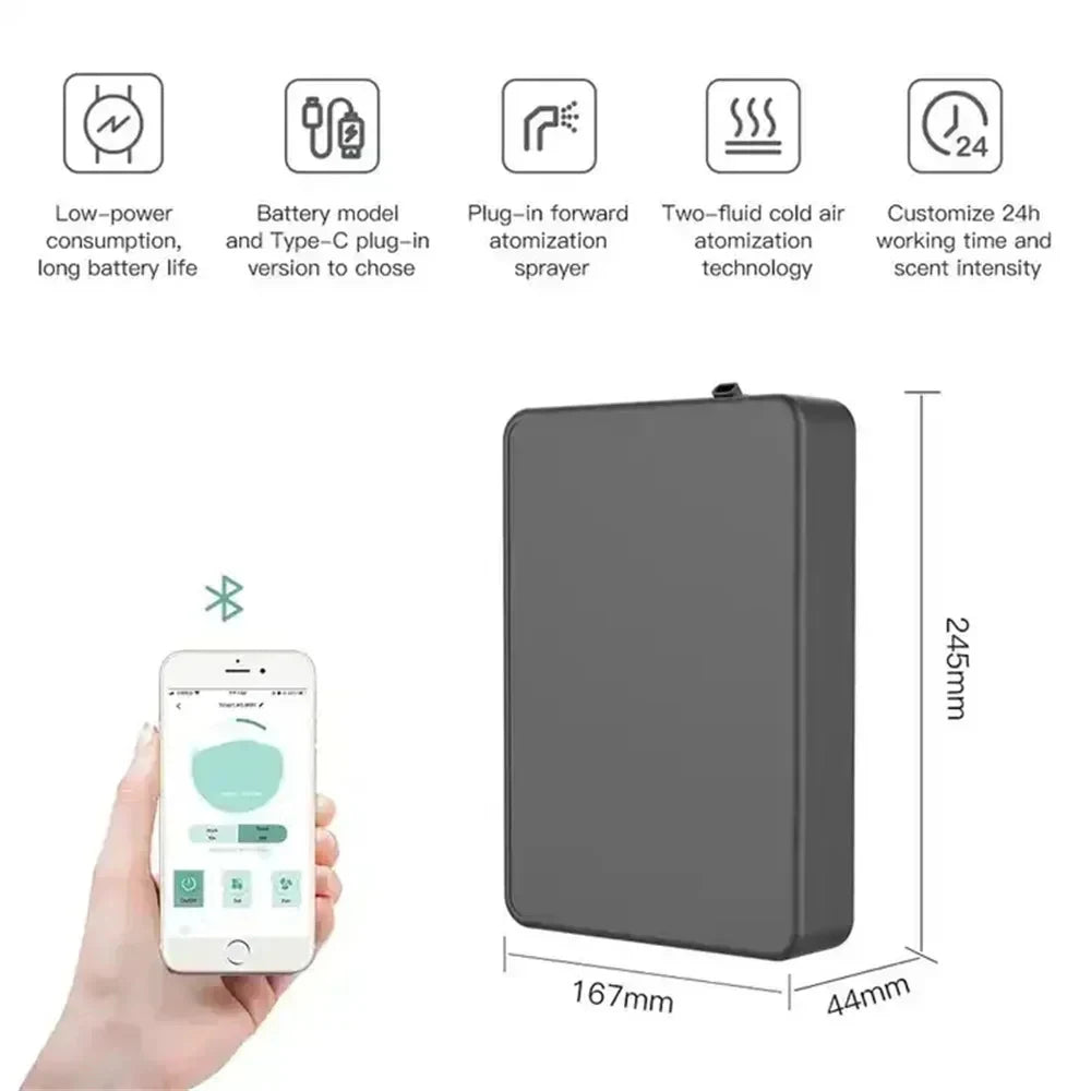 Smart Scent Air Diffuser – 500ml Professional Waterless Essential Oil Fragrance Machine for Home & Office