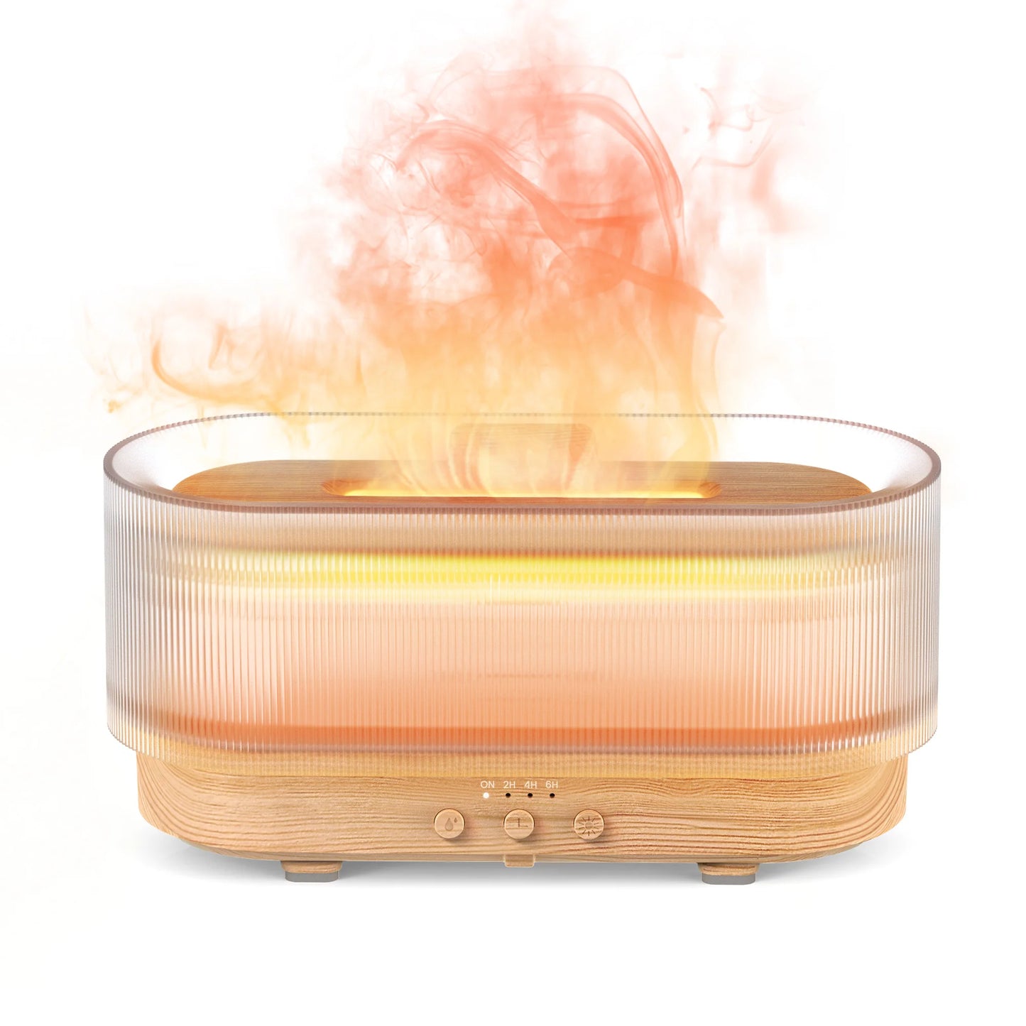 Sejoy Flame Aroma Diffuser – 300ml USB Cool Mist Humidifier with Colorful LED Flame Light for Home & Bedroom