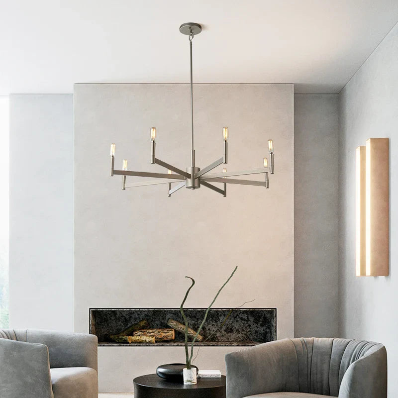 Modern Industrial 6 & 8-Light Pendant Chandelier - 2 Sizes