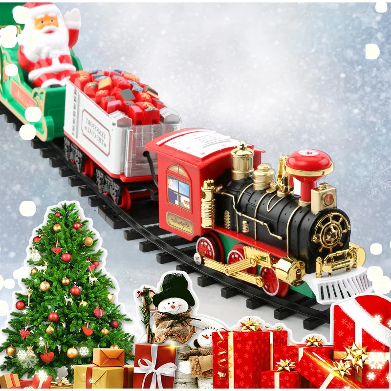 Christmas Train Set – Musical Santa Claus Train with Tracks for Tree & Home Decoration 2025 Holiday Gift