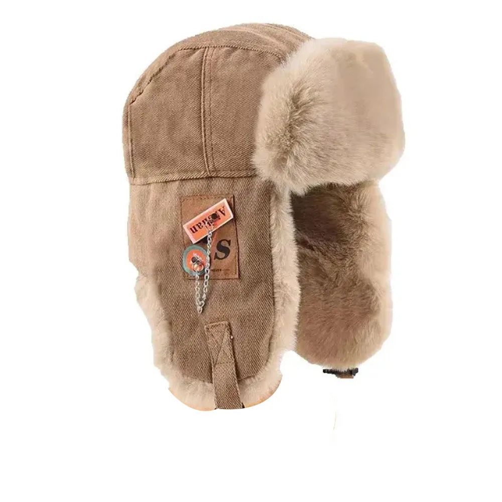 Winter Bomber Hat – Unisex Thick Fur Ushanka with Earflaps, Windproof Russian Ski Cap for Men & Women