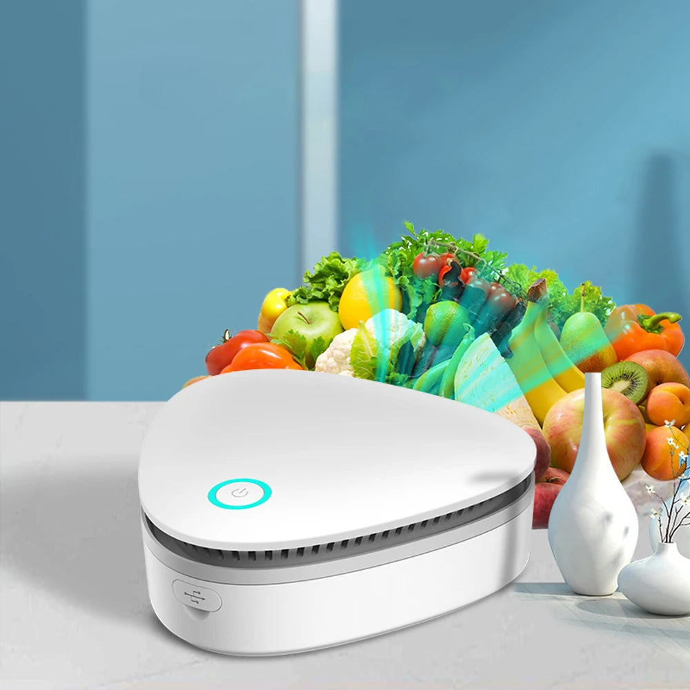 Mini Ozone Air Purifier – Portable Sterilizer & Deodorizer for Fridge, Car & Home