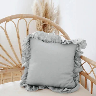 Soft Ruffled Pure Linen Cushion & Pillowcase Covers - 11 Colours