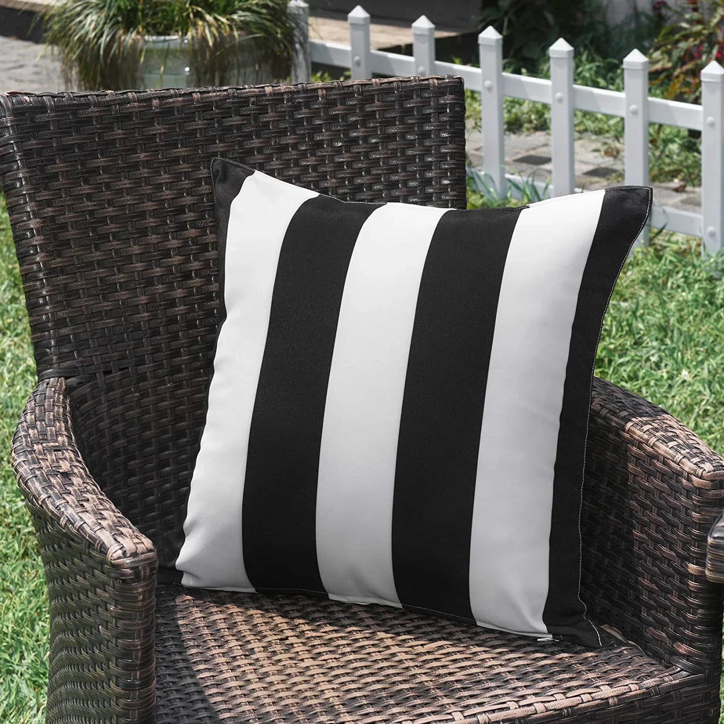 Outdoor Waterproof Decorative Striped Cushion Covers - Various Colours