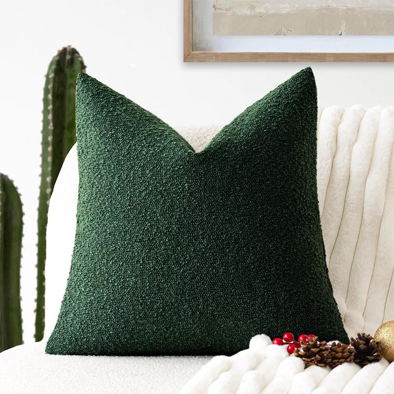Stylish Textured Bouclé Cushion Covers - 12 Colours