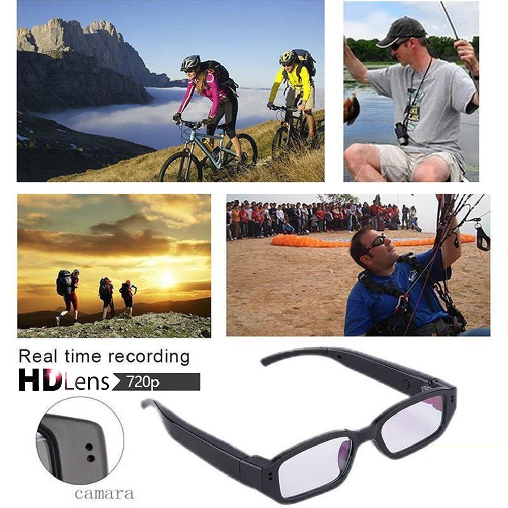 Lightweight Riding Camera Smart Glasses Video Recorder 720P HD Driving Cycling DVR Video Recorder Eyewear Camcorder