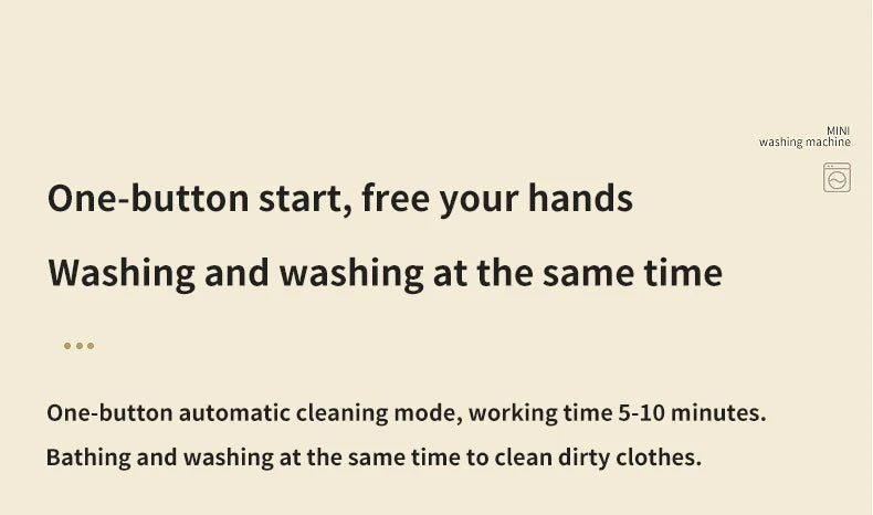 Wireless Mini Washing Machine – 1L Portable Underwear & Socks Cleaner with Dehydration Function