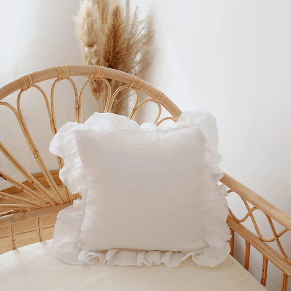 Soft Ruffled Pure Linen Cushion & Pillowcase Covers - 11 Colours
