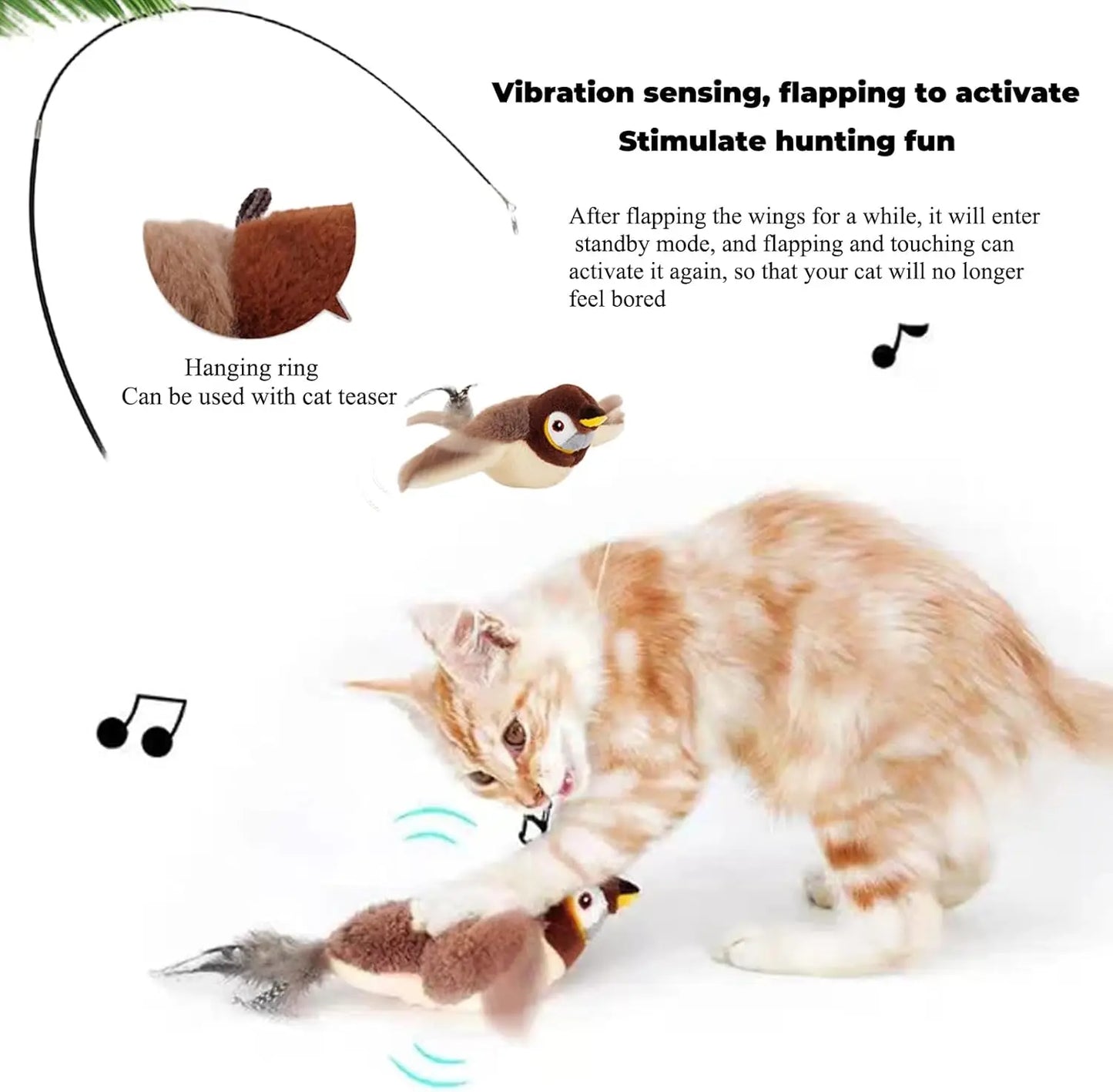 Flapping Bird Interactive Cat Toy