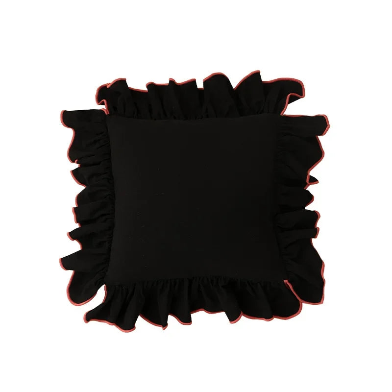Ruffle Cotton Cushion Cover - 6 Colours