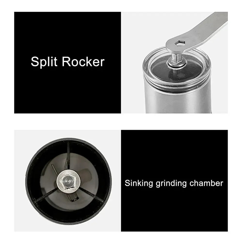 Manual Coffee Grinder – Portable Burr Hand Coffee Bean Grinder for Home & Camping