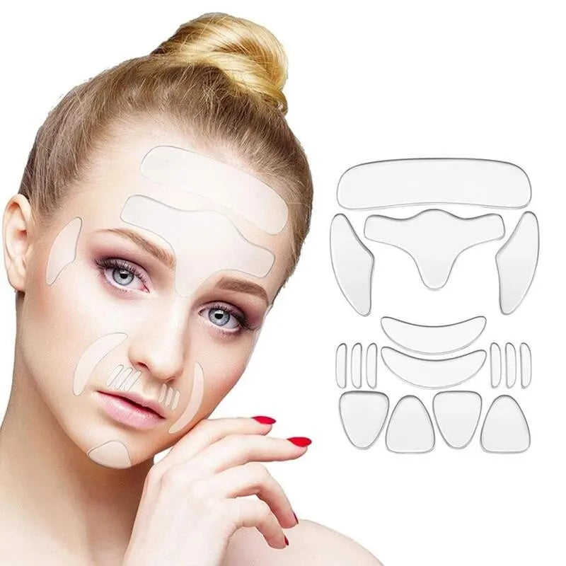 Reusable Anti Wrinkle Silicone Sticker 16 Pcs