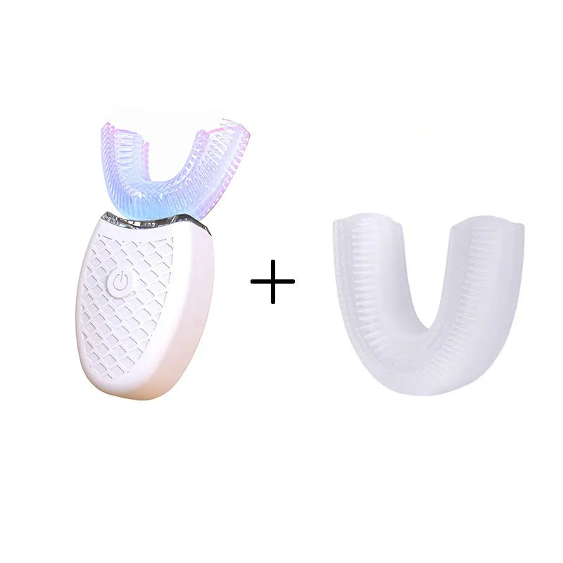 U-Shaped Electric Toothbrush – 360° Automatic Sonic Toothbrush with USB Rechargeable Silicone Head