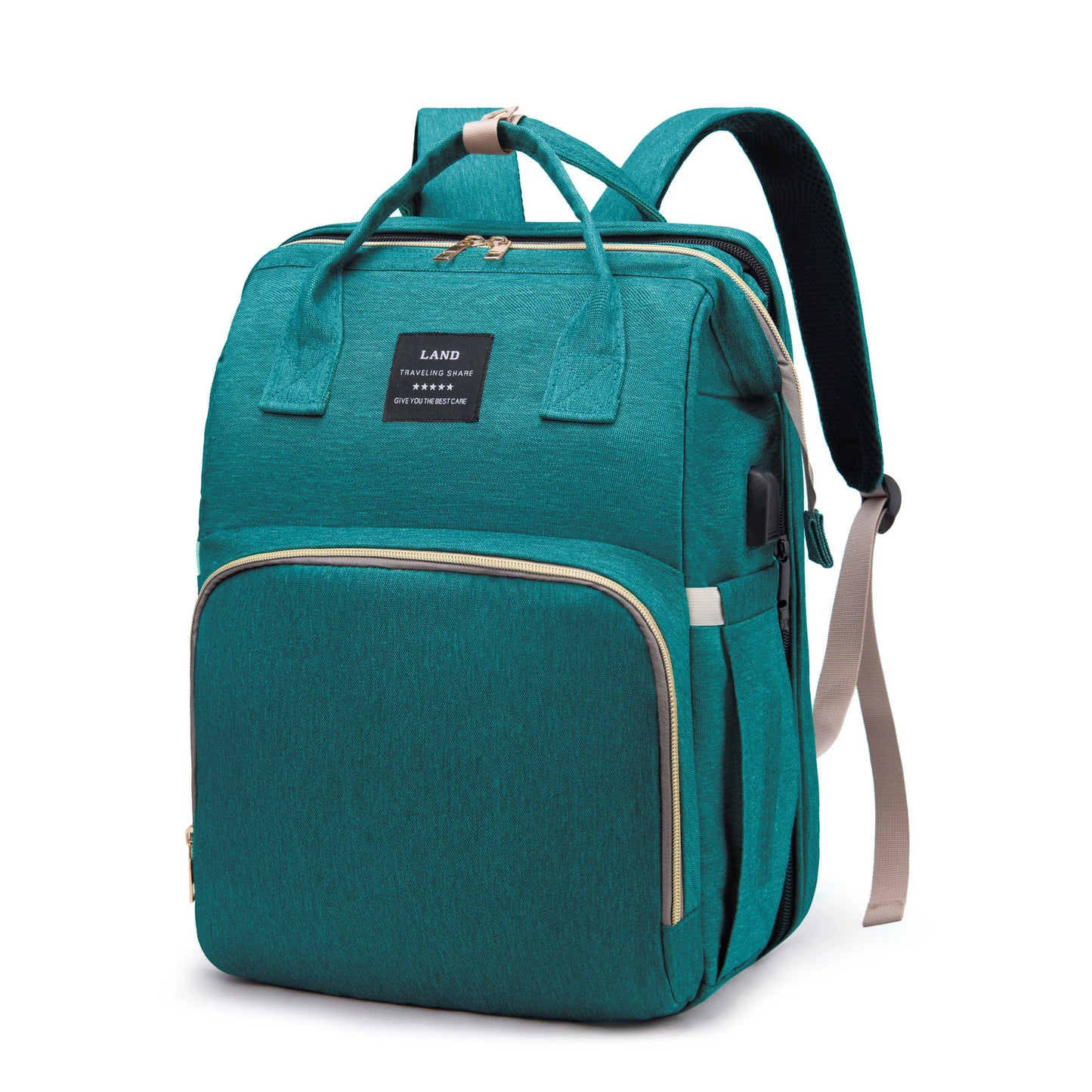 Mommy Bag with Foldable Crib – Large-Capacity Travel Maternity Backpack for Baby Care