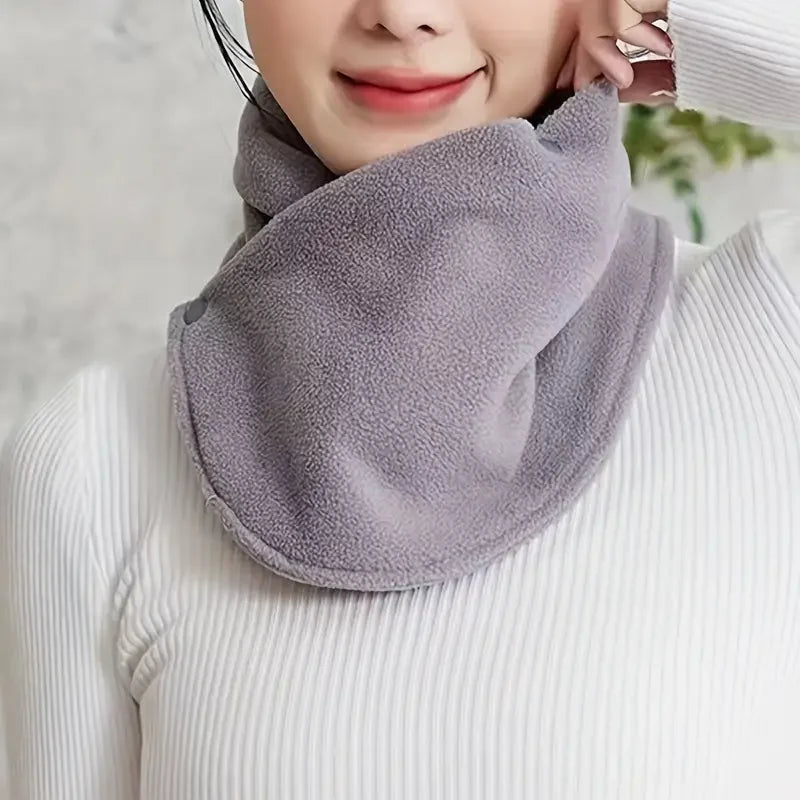 Classic Velvet Neck Warmer – Thick Thermal Fleece Scarf for Winter Cycling, Skiing & Cold Weather Protection