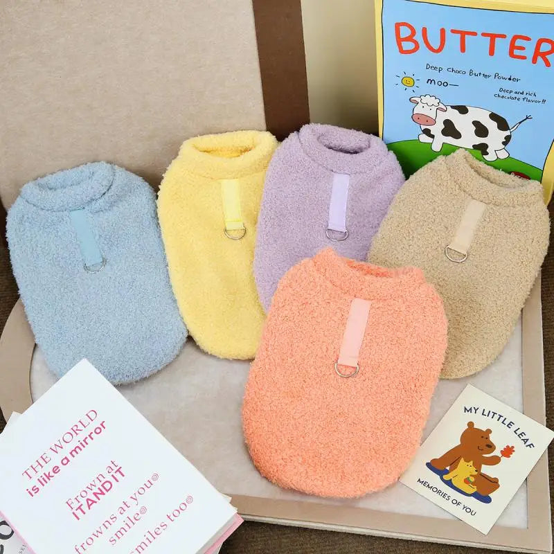 Winter Warm Dog Sweater – Soft Plush Coat for Small Dogs (Chihuahua, Teddy, Puppies)