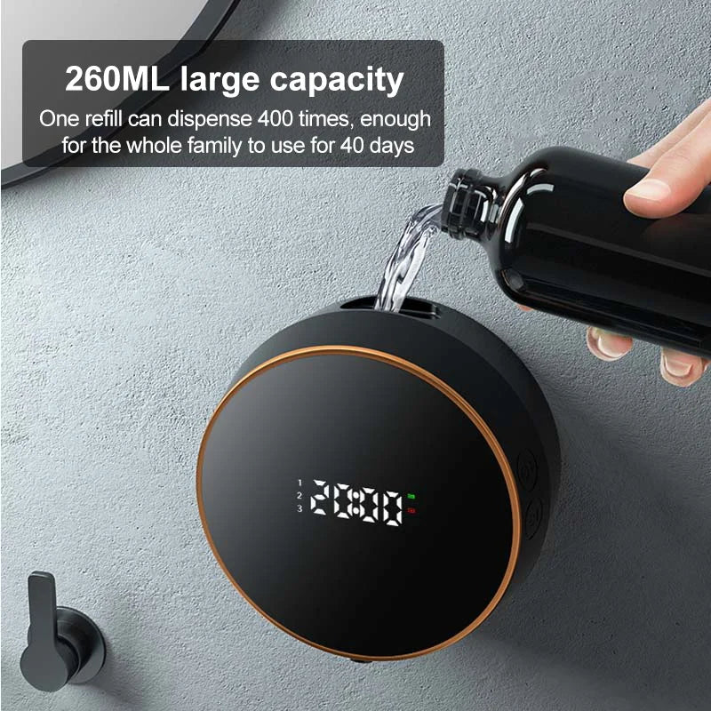 Touchless Automatic Soap Dispenser – Smart Foaming Hand Washer with Type-C Rechargeable & LED Temperature Display