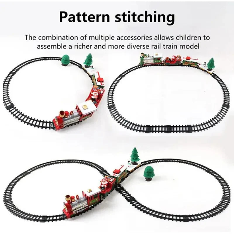 Christmas Train Set – Musical Santa Claus Train with Tracks for Tree & Home Decoration 2025 Holiday Gift