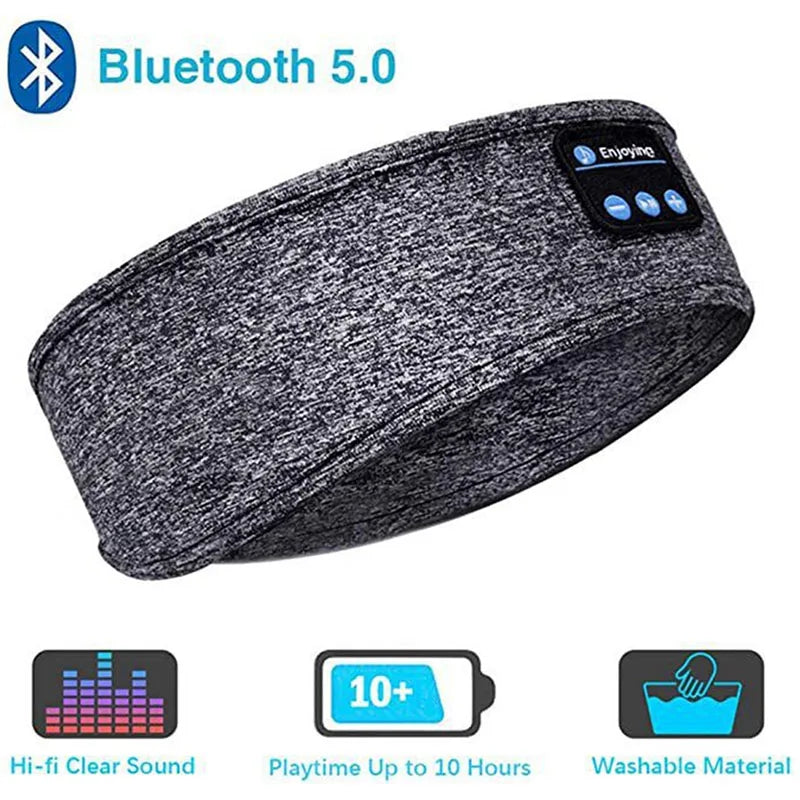 Bluetooth Music Headband – Wireless Sports & Sleep Headphones with Built-in Mic for Running, Yoga & Relaxation