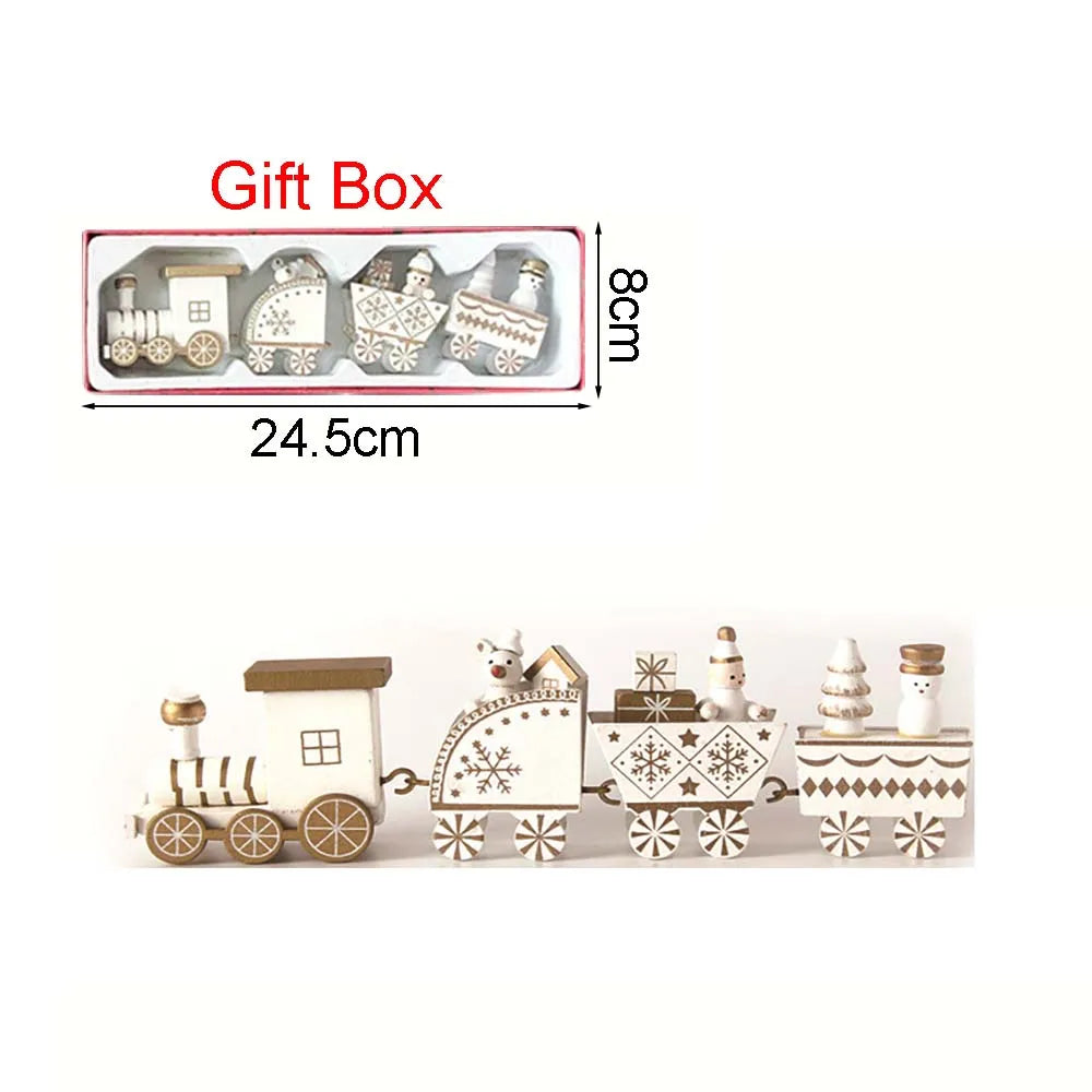 Wooden Christmas Train Decoration – Moving Train Ornament for Home, Tree & New Year Holiday Gifts 2025