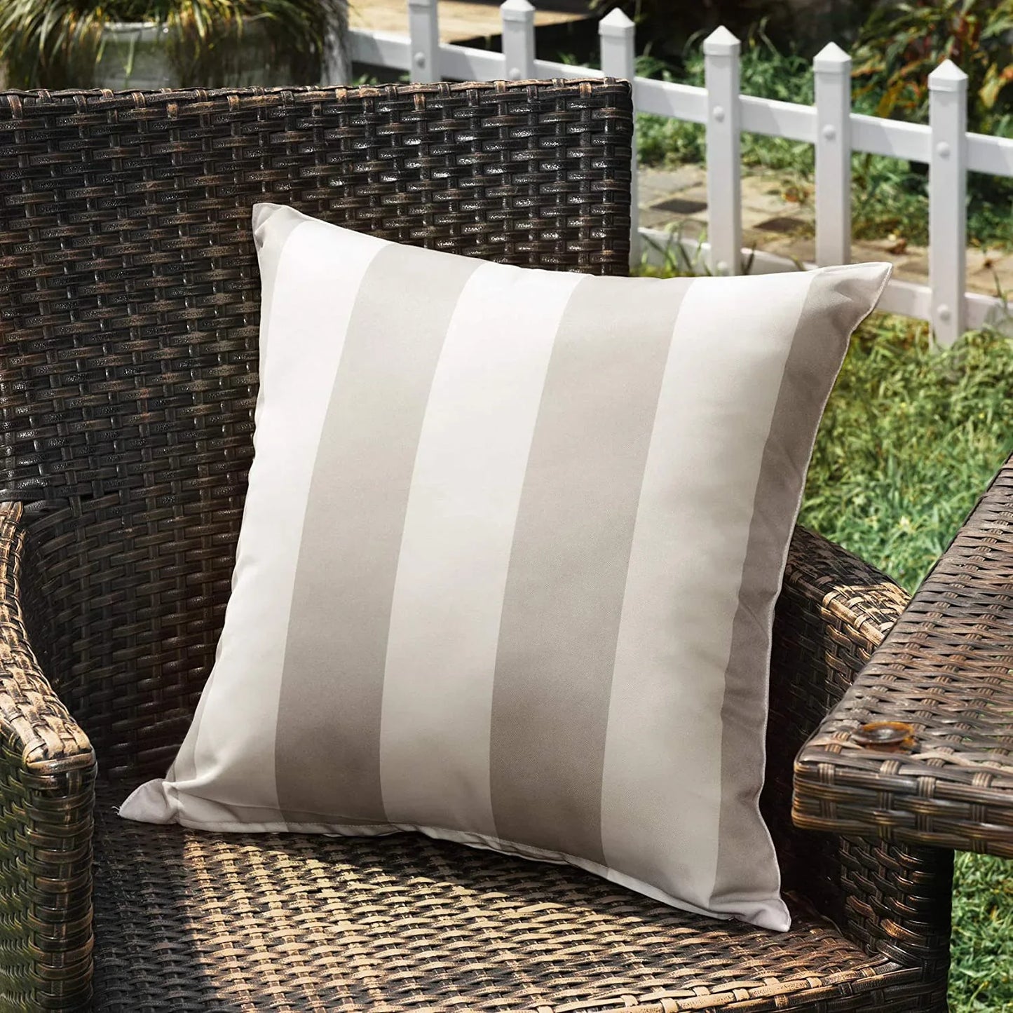 Outdoor Waterproof Decorative Striped Cushion Covers - Various Colours