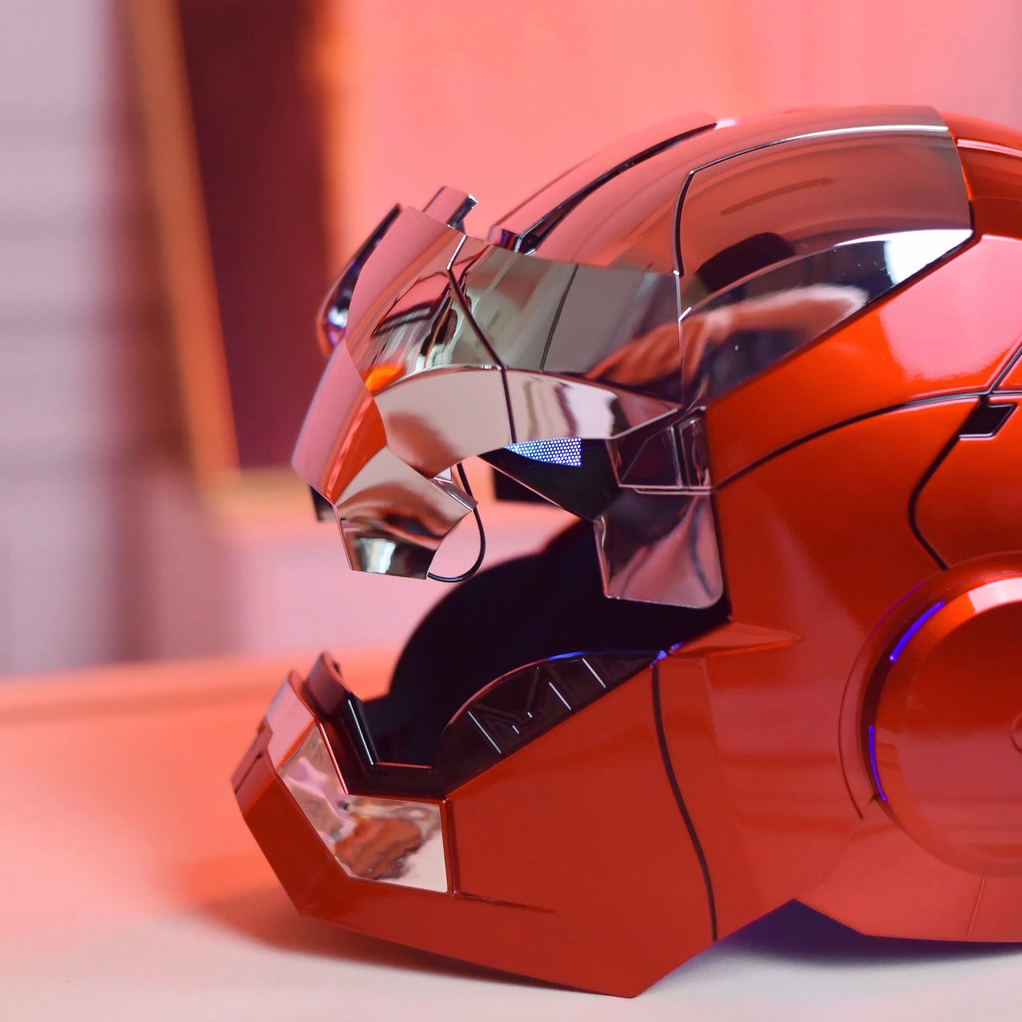 Iron Man Helmet Cosplay Voice Control Eyes with LED Light Model Perfect Christmas Gift